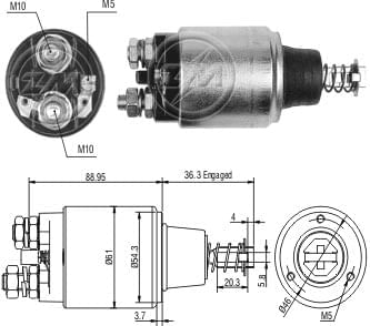 AUTOMATICO RELE MOTOR PARTIDA BOSCH FIAT-ALLIS 24V  - ZM548