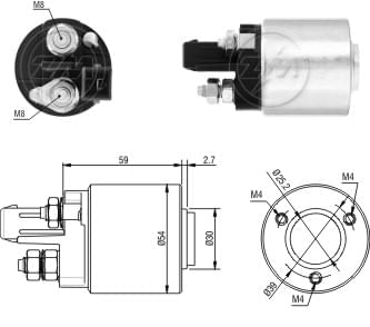 AUTOMATICO RELE MOTOR PARTIDA VALEO VW FOX-POLO-GOLF 12V - ZM5492