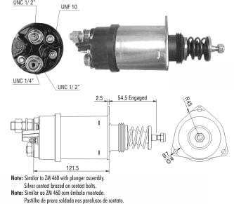 AUTOMATICO RELE MOTOR PARTIDA DELCO 37MT MB C/PISTAO 24V - ZM360