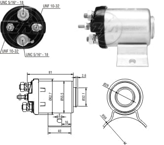 AUTOMATICO RELE MOTOR PARTIDA WAPSA FORD-VW-MF 12V  - ZM503