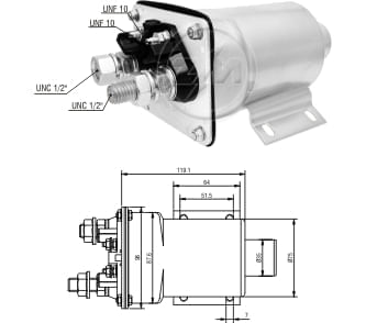 AUTOMATICO RELE MOTOR PARTIDA DELCO 40MT-50MT 12V BUDAO - ZM951