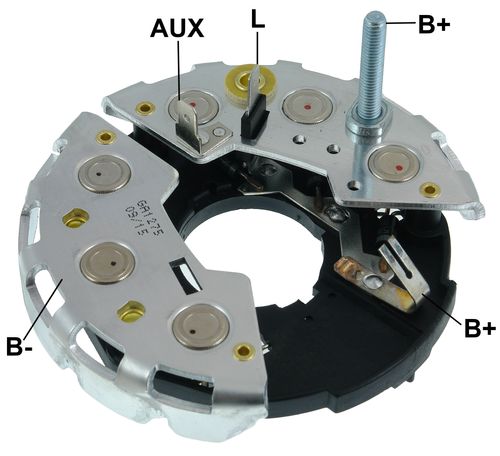 PLACA RETIFICADORA ALTERNADOR FIAT UNO / GM MONZA 75A - GA1275