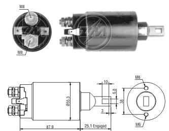 AUTOMATICO RELE MOTOR PARTIDA MANDO KIA BONGO 07.. 12V - ZM1891