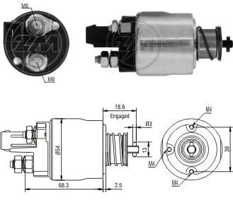AUTOMATICO RELE MOTOR PARTIDA VALEO FOX-POLO GOL GV 12V  - ZM4492