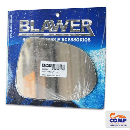 Lente de Espelho Retrovisor Direito Fit 2003 em diante 5008 - D Blawer Lado Passageiro