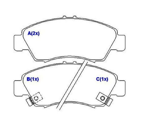 Pastilha de freio dianteira Civic Fit 1991 a 2021 SYL S1256