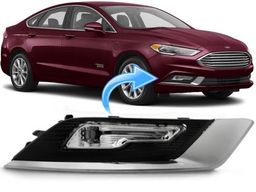 Millha com Moldura Grade Farol de Milha Fusion Titanium de 2017 À 2020 - Direito