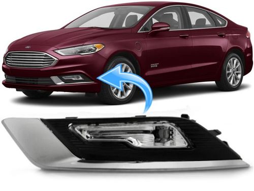 Milha com Moldura Grade Farol de Milha Fusion Titanium de 2017 À 2020 - Esquerdo