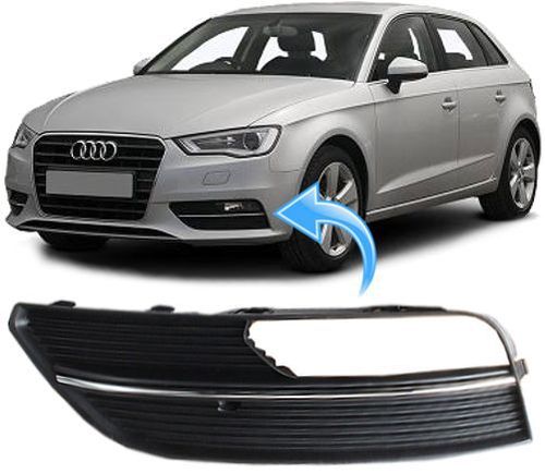 Grade Farol de Milha Audi A3 Hatch Ambition 1.8 Tfsi 2013 À 2016 - Esquerdo