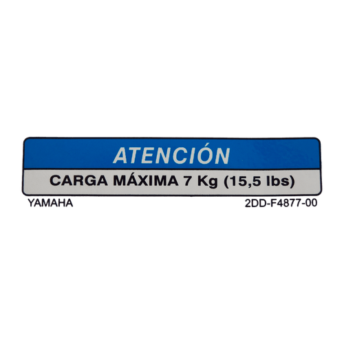 Etiqueta de Advertência Ténéré 250 16-19 Original Yamaha