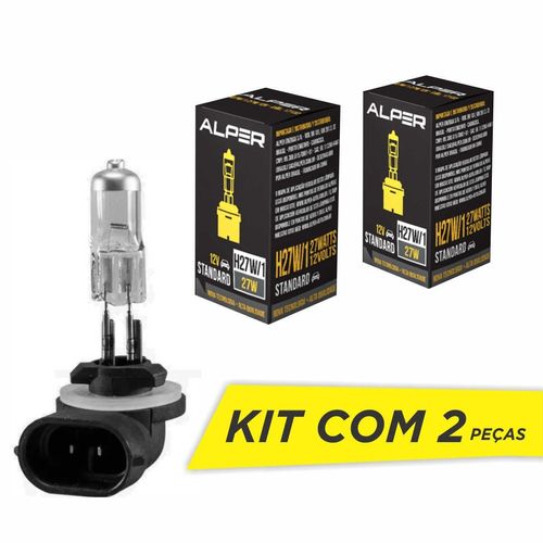 Lâmpada H27/2 Alper Standard 12V 27W 3200K - 2 Peças