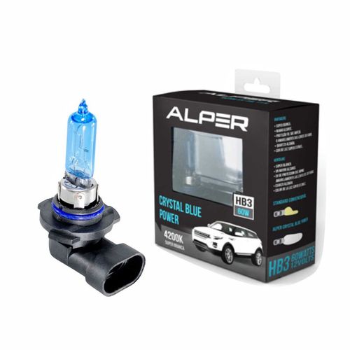 Par Lâmpada HB3 Alper Crystal Blue Power 12V 60W 4200K