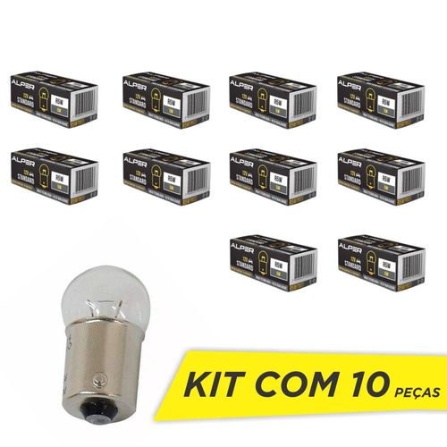 Lâmpada Luz de Estacionamento Placa Bagageiro Porta Luvas Alper Standard R5W 12V 5W 3200K - 10 Peças