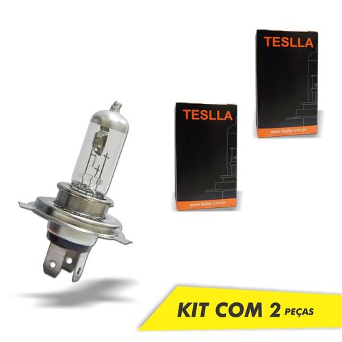 Lâmpada H4 Teslla Halógena 12V 60/55W 3200K - 2 Peças