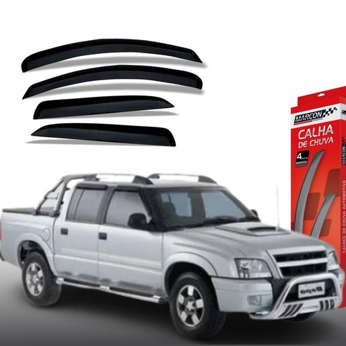 Calha de Chuva S10 até 2012 4 Portas Chevrolet GM Marçon