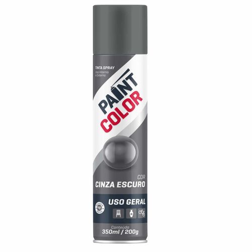 Tinta Spray Paintcolor Uso Geral Cinza Escuro 350ml