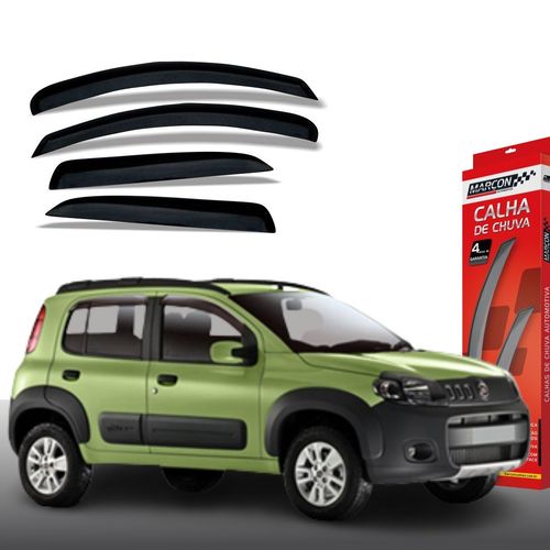 Calha de Chuva Novo Uno 2011 em Diante Mobi até 2019 4 Portas Fiat Marçon