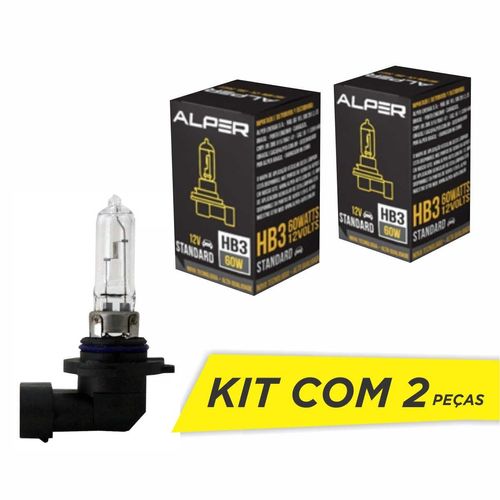 Lâmpada HB3 Alper Standard 12V 60W 3200K - 2 Peças