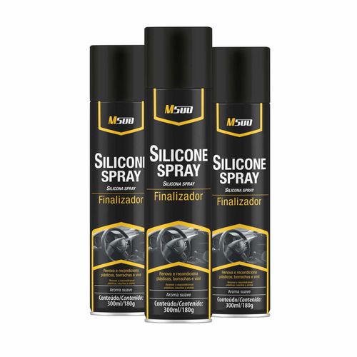 Silicone Spray Perfumado Aroma Neutro 300ml M500 - 3 Peças
