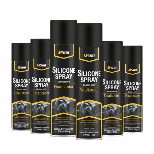 Silicone Spray Perfumado Aroma Lavanda 300ml M500 - 6 Peças
