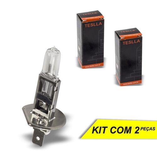 Lâmpada H1 Teslla Halógena 12V 55W 3200K - 2 Peças