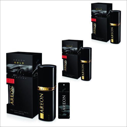 Aromatizante Spray Areon For Car Gold 50ml - 3 Peças