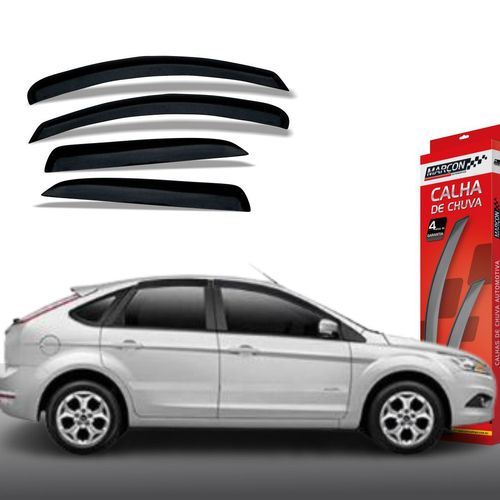 Calha de Chuva Focus Hatch Sedan 2011 até 2013 4 Portas Ford Marçon