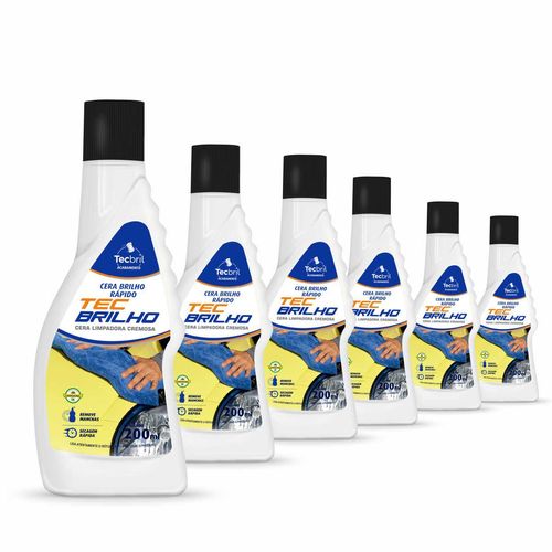 Cera Brilho Rápido 200ml Tecbril - 6 Peças