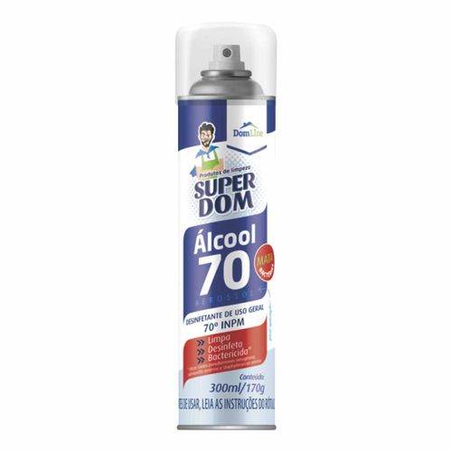 Álcool Spray 70% Uso Geral 300ml Dom Line