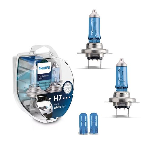 Par Lâmpada H7 Philips CrystalVision Ultra 12V 55W 4100K