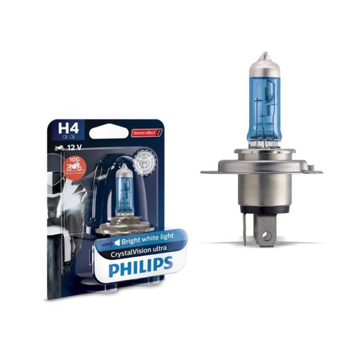 Lâmpada H4 Philips CrystalVision Ultra Moto 12V 60/55W 4300K