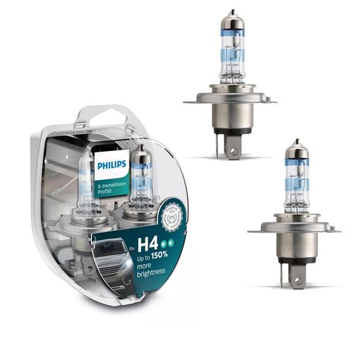 Par Lâmpada H4 Philips X-tremeVision Pro150 12V 60/55W 3600K