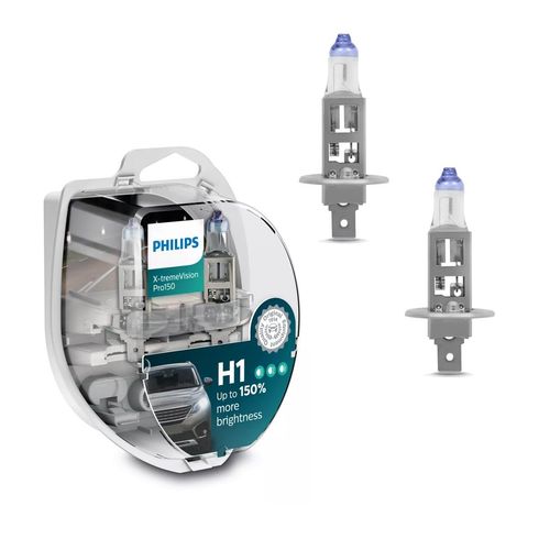 Par Lâmpada H1 Philips X-tremeVision Pro150 12V 55W 3450K