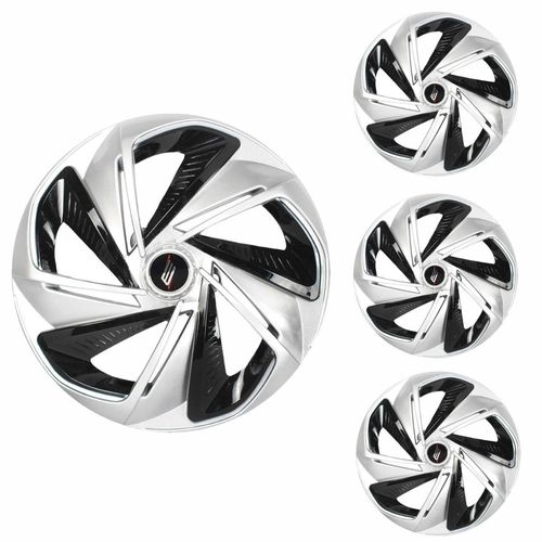 Jogo Calota Aro 14 Nitro X Silver Black Universal
