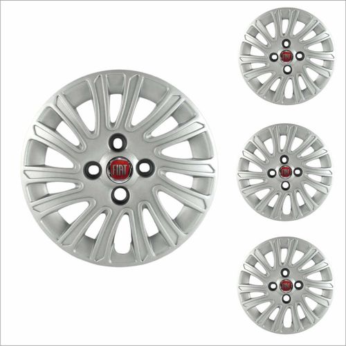 Jogo Calota Aro 14 Grand Siena 2012 2013 Fiat + Emblema Resinado