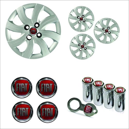 Jogo Calota Aro 14 Palio Attractive 2012 2013 Fiat + Emblema Resinado + Tampa Ventil Antifurto