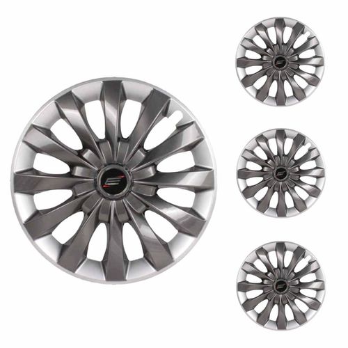 Jogo Calota Aro 13 Flap Black Silver Universal
