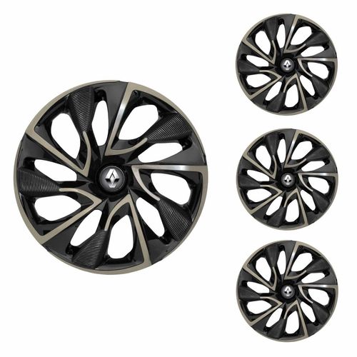 Jogo Calota Aro 15 DS4 Gold Universal + Emblema Resinado Renault