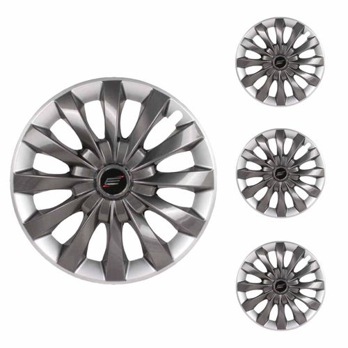 Jogo Calota Aro 13 Flap Graphite Silver Universal