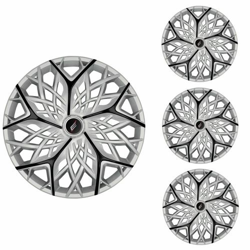 Jogo Calota Aro 13 Moove Silver Black Universal