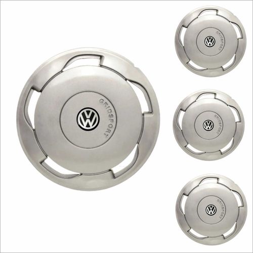 Jogo Calota Aro 14 Orbital Volkswagen + Emblema Resinado