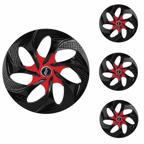 Jogo Calota Aro 14 Evolution Black Red Universal
