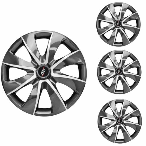 Jogo Calota Aro 14 Prime Graphite Silver Universal