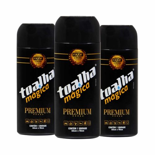 Toalha Mágica Premium Fixxar 66x46cm - 3 Peças