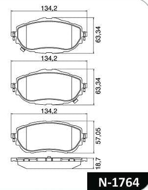 Pastilha Freio Dianteira Toyota Corolla 1.8 2.0 2014 A 2019