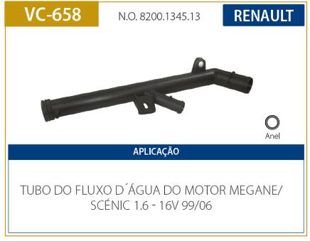Tubo Refrigeracao Motor Renault Clio 1.6 16V Todos