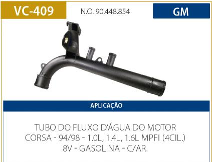 ubo de Refrigeração Motor Corsa 1.0 1.4 1.6 8V (1994-1998) - Valclei