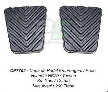 Capa Pedal Hyundai Hb20 Tucson (Embreagem Freio)