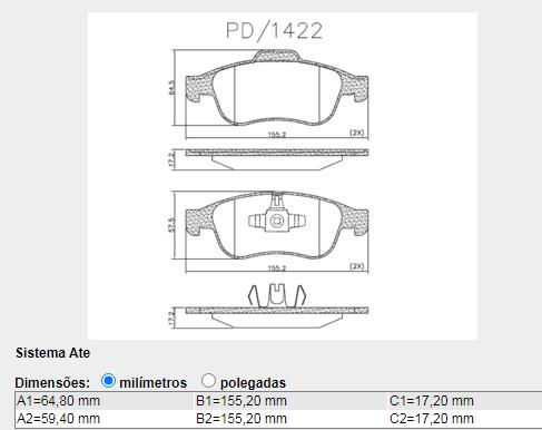 Pastilha Freio Dianteira Renault Duster 2.0 16V 2012
