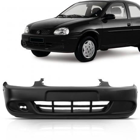 Parachoque Dianteiro Corsa 2000 A 2002 Preto Liso Sem Furo